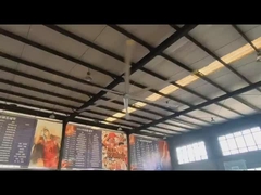 تدفق الهواء الكبير 7.3m 24FT مروحة HVLS الصناعية مع محرك PMSM ووظيفة توفير الطاقة