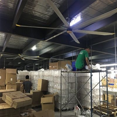 سعر جيد محرك BLCD 5.0m 16FT تدفق الهواء الكبير HVLS مروحة السقف لتبريد الهواء والتهوية الانترنت