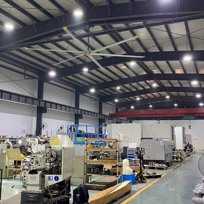 سعر جيد 6Pcs Blade 7.3m 24FT Pmsm مروحة صناعية توفير الطاقة للتبريد الهوائي والتهوية الانترنت