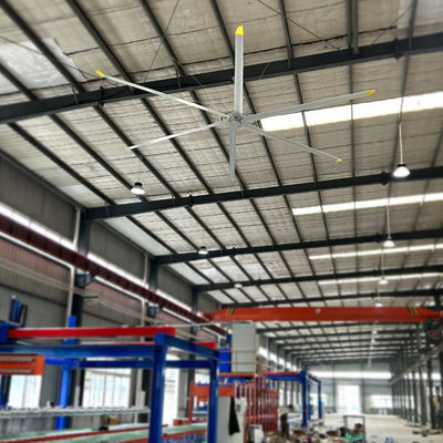 سعر جيد مروحة السقف قوية 7.3m 24FT PMSM HVLS لتبريد الهواء في ورش العمل والمستودعات الانترنت