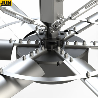 سعر جيد 5.0m 16FT ضوضاء منخفضة رياح كبيرة تدفق الهواء المرآب فتحة عملاقة صناعية HVLS كبير مروحة السقف الانترنت