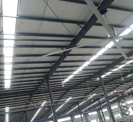 سعر جيد مروحة السقف الصناعية الكبيرة ذات الحجم العالي 22FT ذات السرعة المنخفضة الانترنت