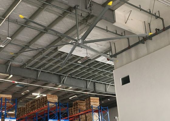 ألومنيوم 1.5kw المحرك الكبير عبارة عن مروحة سقف عملاقة 380AC للمستودع