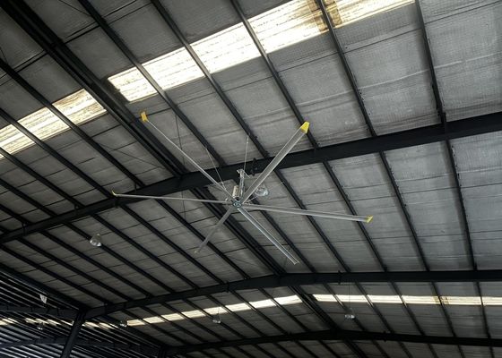 سعر جيد علبة الألومنيوم الصناعية HVLS مروحة السقف للمخزن المزارع العادم Pmsm مروحة المحرك الانترنت