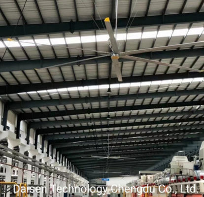 سعر جيد 7.3M 24FT السقف الكبير HVLS المروحة الصناعية مروحة التبريد في مساحة كبيرة عالية الانترنت
