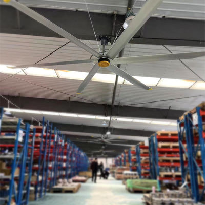 سعر جيد 5.5m 18FT مباشرة صالة الرياضة السلامة التجارية هوائي HVLS مع تركيب السقف ووظيفة التبريد الانترنت
