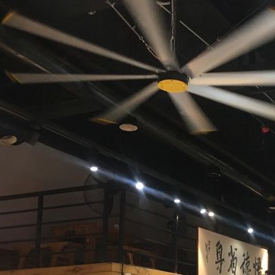 سعر جيد 380V/220V التوتر 2.4m 8FT PMSM المحرك HVLS مروحة التهوية لتبريد الهواء المطعم الانترنت