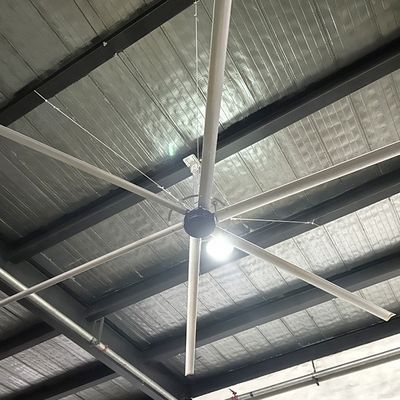 سعر جيد مروحة السقف الصناعية من سبيكة الألومنيوم المغنيسيوم HVLS ذات 24 قدمًا للجهد العالي في المستودع الانترنت