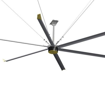 سعر جيد 0.6KW وظيفة التبريد الطاقة 4.2M PMSM HVLS مروحة السقف لتبريد الهواء في مطعم ومحكمة الطعام مركز التبريد الانترنت