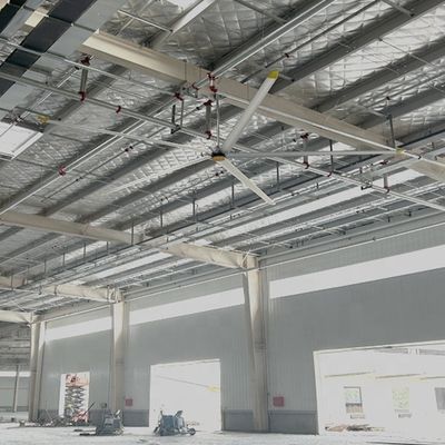 سعر جيد 380/220 فولت نوع المحرك PMSM Dc الدوار الخارجي بدون فرشاة 7.3m 24FT مروحة السقف الصناعية المبردة بالهواء مع 6 شفرات ورقة الانترنت