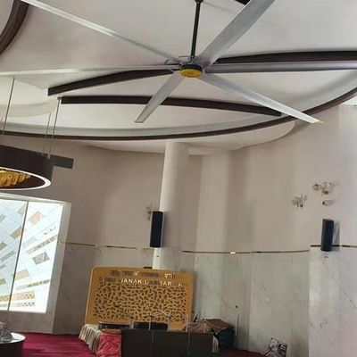 سعر جيد مروحة سقف HVLS الصناعية للتهوية التجارية 6.1m 20FT BLDC محرك بدون فرشاة الانترنت