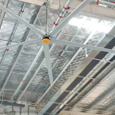 سعر جيد 3 7.3m 24FT HVLS مروحة السقف الصناعية الكبيرة للمستودع المطعم الفضة الألومنيوم الانترنت