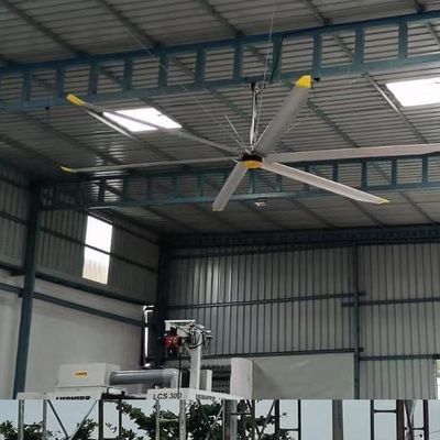 سعر جيد مروحة هوائية سليفر رمادية 5.0m 16FT كبيرة HVLS مروحة السقف للتبريد الهوائي والتهوية الانترنت