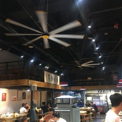 سعر جيد 2مروحة سقف HVLS بدون فرشاة 4m 8FT للمستودعات والأماكن التجارية الانترنت