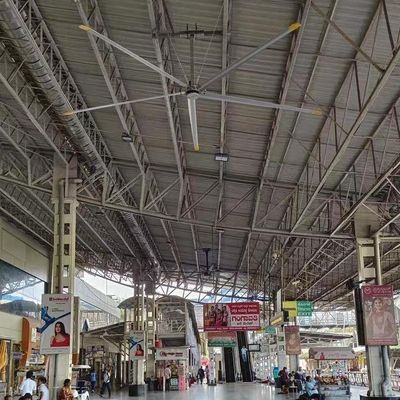 سعر جيد 5.0m 16FT كهربائي AC مدعوم HVLS مصنع مروحة السقف مع محرك PMSM الانترنت