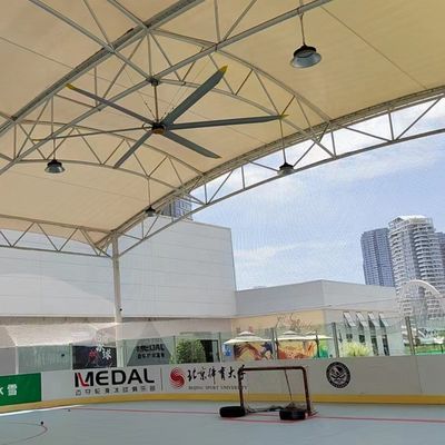 سعر جيد 5.0m 16FT HVLS مروحة سقفية مروحة كهربائية AC مدفوعة بمحرك PMSM تهوية تبريد الهواء الانترنت