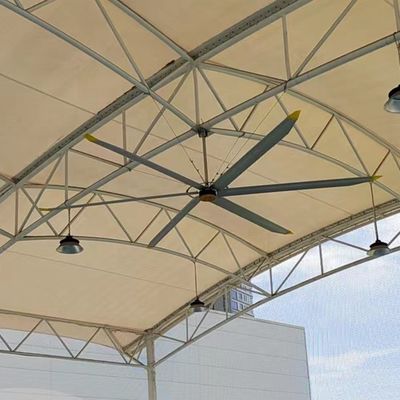 سعر جيد مروحة HVLS 16FT مثبتة في السقف لتبريد الهواء والتهوية المثلى في الصناعات الانترنت