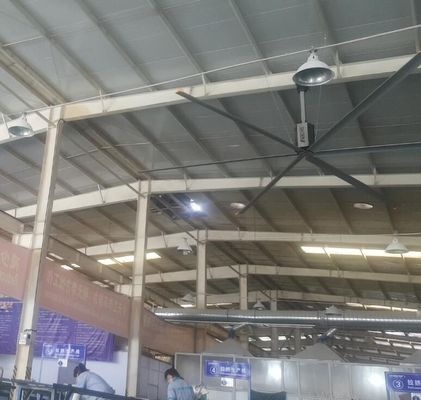 سعر جيد 1.5kw المحرك الكبير HVLS مروحة السقف الصناعية مع 7.3 متر قطر و AC نوع التيار الكهربائي الانترنت