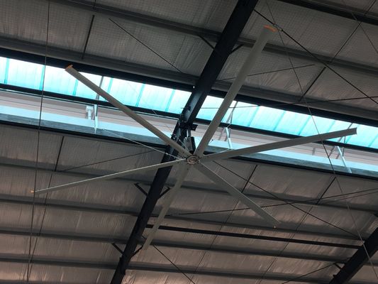 سعر جيد مروحة محورية مروحة سقف صناعية كبرى ذات قطر 7.3m مادة شفرة سبيكة Al-Mg الانترنت