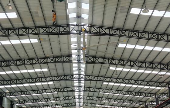 سعر جيد مروحة الألومنيوم من نوع التيار الكهربائي المتردد لمروحة السقف الصناعية كبيرة 24FT HVS من تبريد المستودع الانترنت