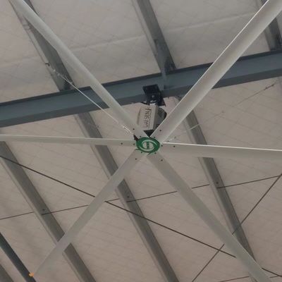 سعر جيد مروحة HVLS ضخمة مثبتة على القطب الانترنت