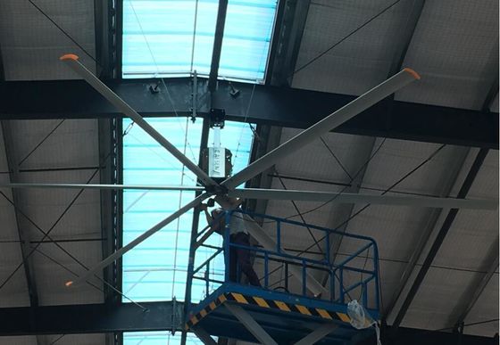 سعر جيد مصنع قطب مثبت هوائي HVLS المروحة الانترنت