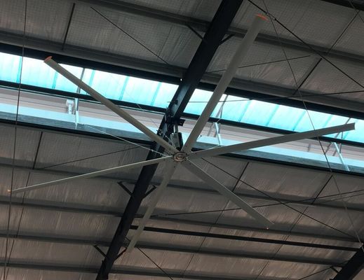 سعر جيد مروحة التهوية الخارجة HVLS مع 6 شفرات سبيكة الألومنيوم الانترنت
