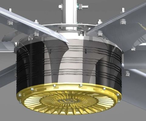 سعر جيد 24FT التهوية تبريد إلى أسفل مروحة HVLS كبيرة للغاية الانترنت