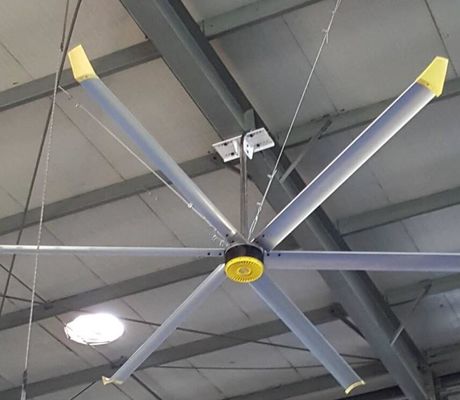 سعر جيد علبة التروس محرك PMSM الكهربائية المعدلة HVLS مروحة السقف الانترنت