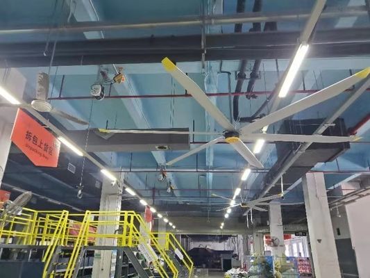 سعر جيد مروحة سقفية صناعية كبيرة PMSM HVls 7.3m لتهوية تبريد الهواء الانترنت